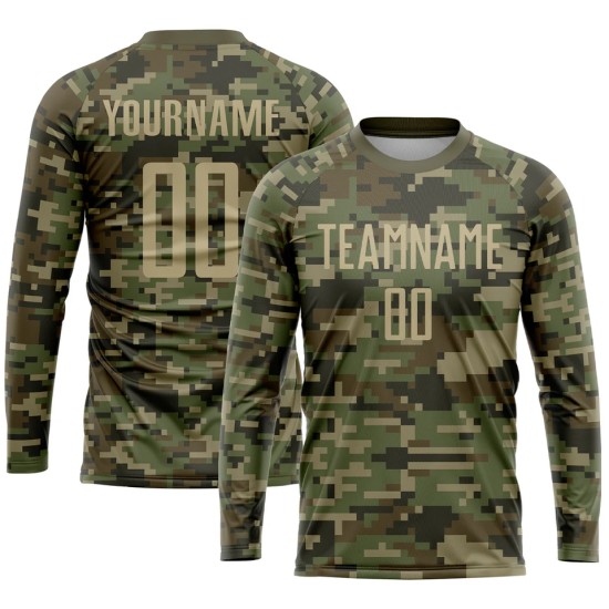 Wholesale custom-designed 100% polyester sublimation men’s long-sleeve football shirts
