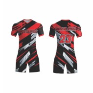 Custom men’s football uniforms – breathable shorts and jersey set with custom names and team logos, sublimation