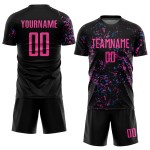 Uniform Black Soccer Custom Blue Jersey Sublimation Pink-Light