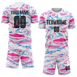 Soccer Sublimation Figure Custom Uniform Jersey Black-Pink Soccer Sublimation Figure Custom Uniform Jersey Black-Pink