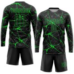Green Jersey Uniform Custom Sublimation Soccer Black Neon