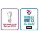 2022 Qatar World Cup White & Football Unites The World White Badge  + €6.00 